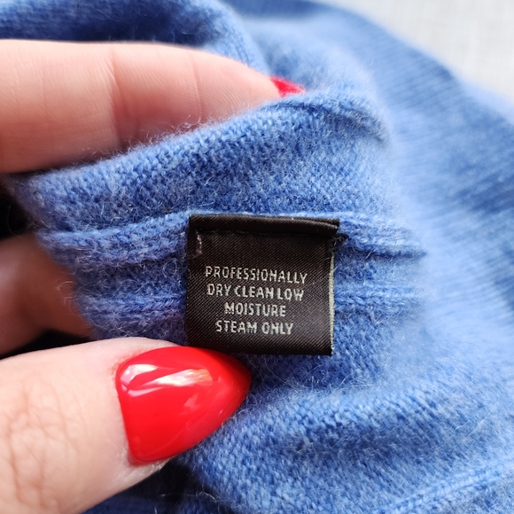 EUC Tasso Elba Men's Blue Cashmere Sweater - Size XL - Picture 3 of 5